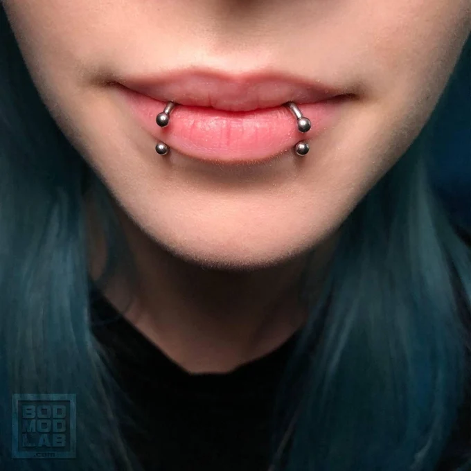 ПИРСИНГ LABRET УКУСЫ